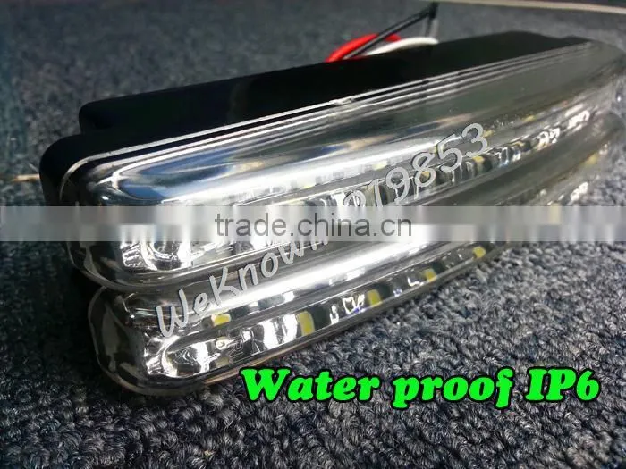 Universal 100% waterproof E MARK 16pcs 3528 LED Car DRL Driving Daytime Running Light with Automatic switch on/off