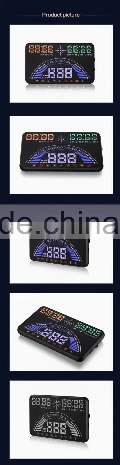 Newest HUD S7 Head Up Display HUD GPS 5.8 Inch Screen Support Cars With OBDII OBD2 Port And Free Switch
