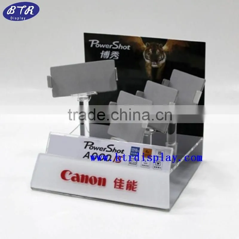 wholesale clear carylic organic glass camera display cabinet