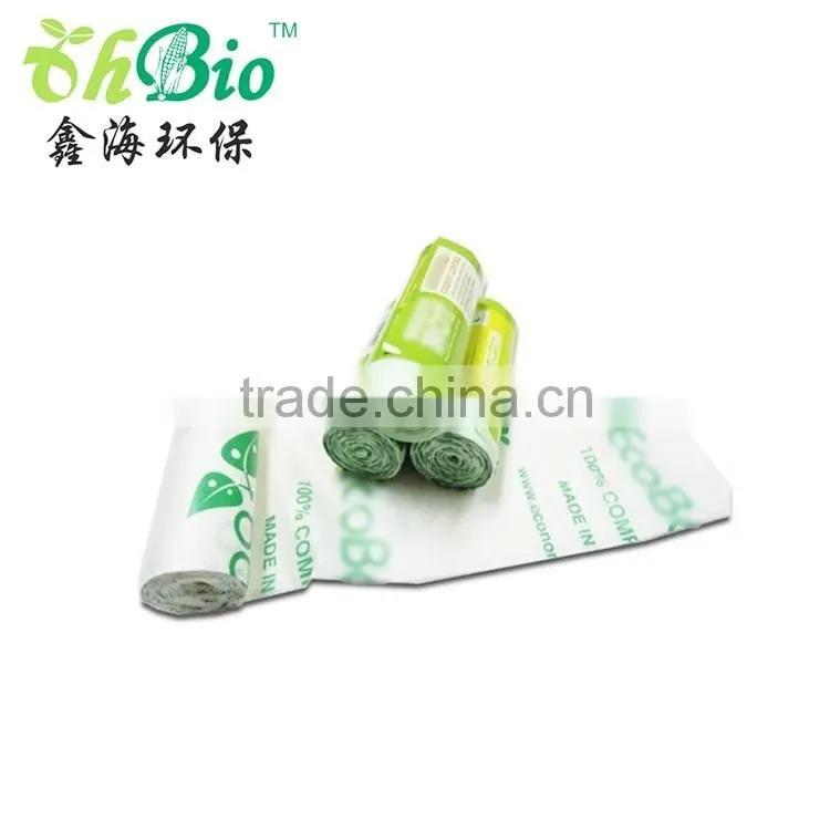 EN13432 biodegradable cornstarch plastic EN13432 ASTMD 6400 biodegradable trash bags