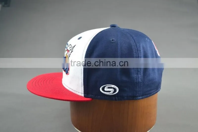 China factory custom 6-panel snapback caps with embroidery logo