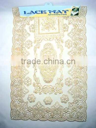 PVC Round Lace Mat /Placemat For One Dollar Item, Kitchenware