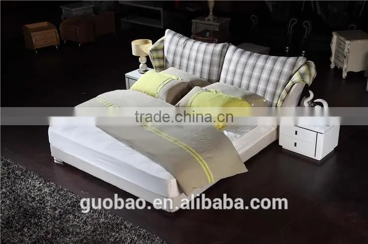 G1507 Fabric upholstered modern bed/latest bed designs/fancy bed design