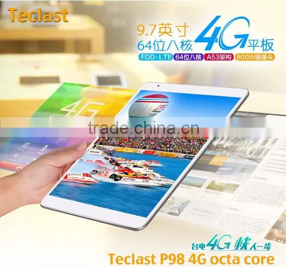 Original Teclast P98 4G FDD LTE Phone Call Tablet PC MT8752 Octa Core 64Bit 9.7inch Retina Screen 2048*1536 2GB/32GB Android 4.4