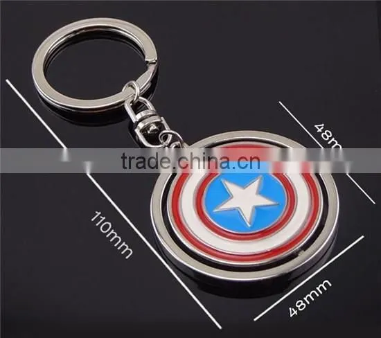 Cheap silver custom made metal american keychain