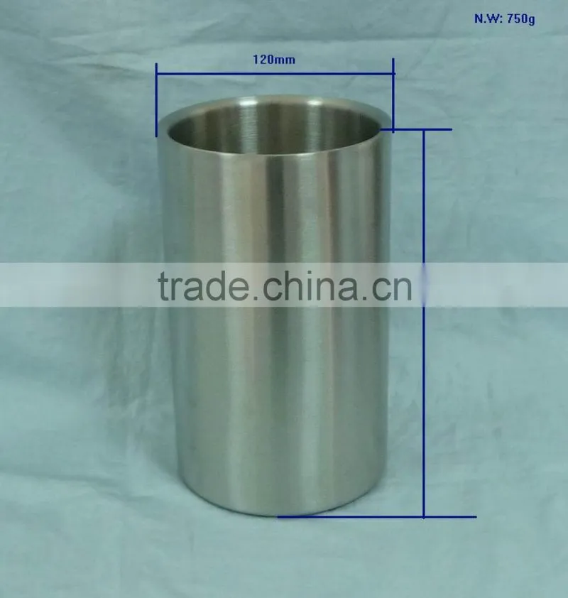 Stainless steel double walled wine cooler