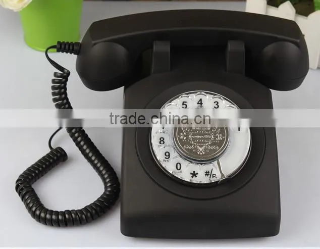 Vintage Style Classic Rotary Retro Telephone With Sim Card
