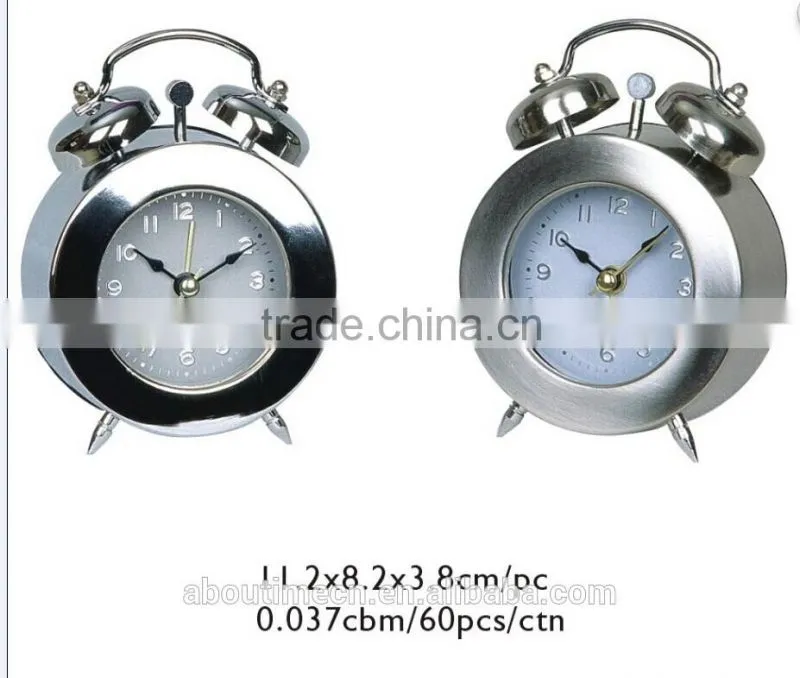 Wholesale high quality customized cute character cheap metal/aluminum/decoration table clock