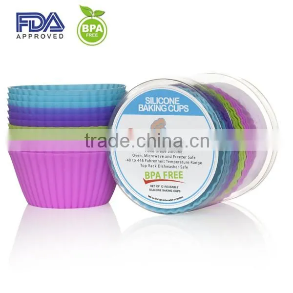 Round Silicone Cupcake Liner/Muffin Cake Mold/Muffin Cups