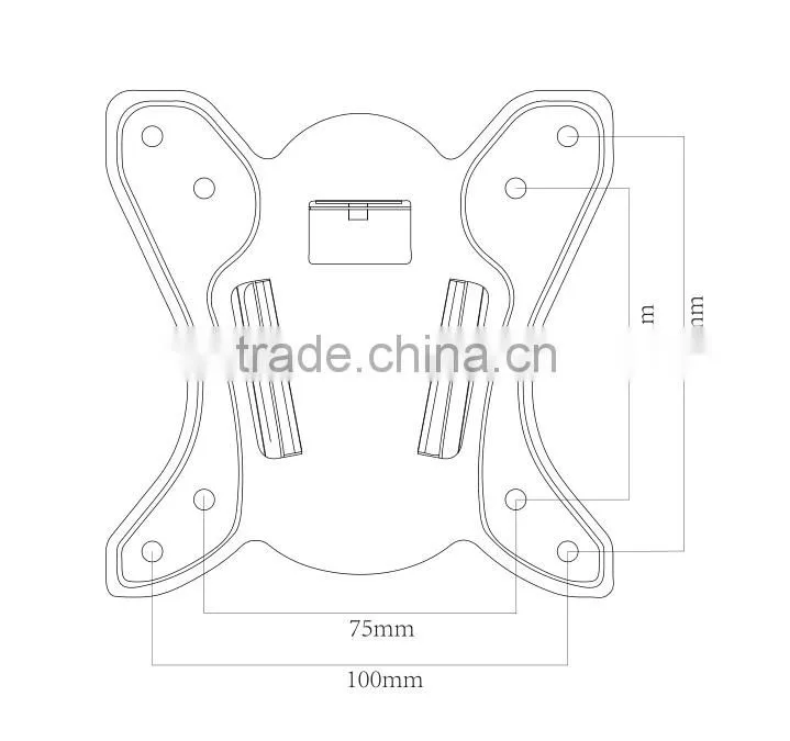 10"-27" ultra-thin fixed low-profile led tv wall mounts with vesa100x 100