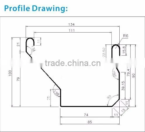 Gutter Roll Forming Machine used for metal gutters production in Hebei Botou JBL