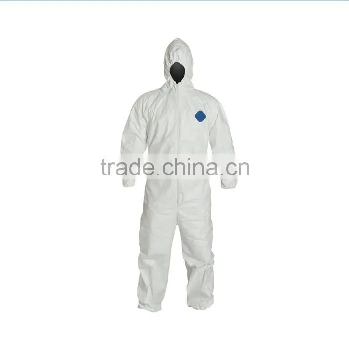 Disposable Coverall with Hood, Elastic Cuff