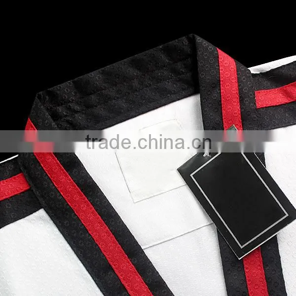 WTF Taekwondo uniform black+red strips Taekwondo suits