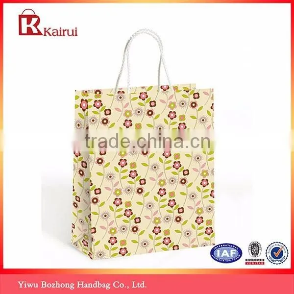 Fully stocked factory supply printed kraft paper bag