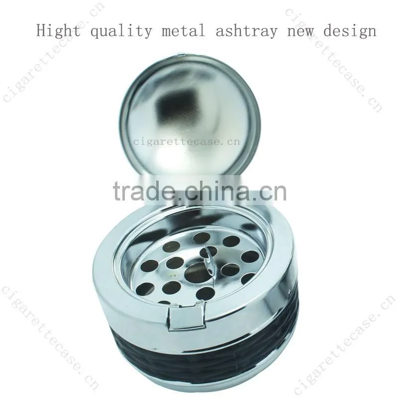 2016 hot sale windproof metal ashtray with special Smoke removing device