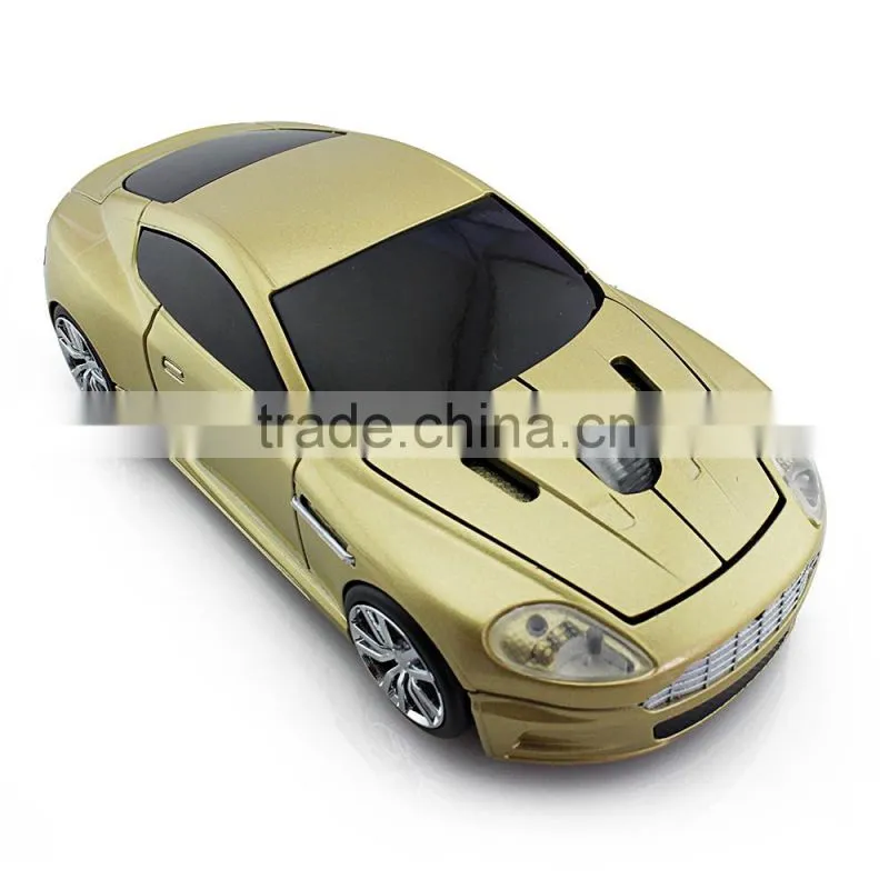 Gray 2.4GHz Wireless Aston Matin Car Shaped Game Optical Mouse