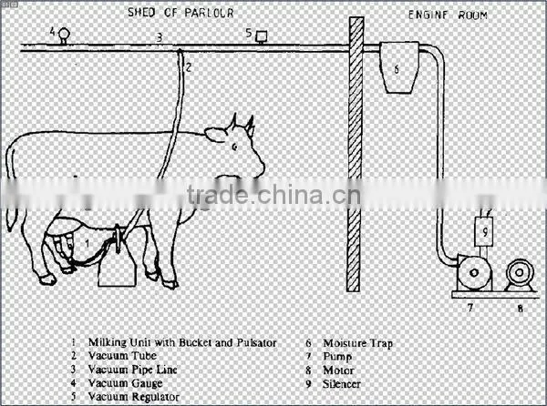 fixed pipeline milking machine