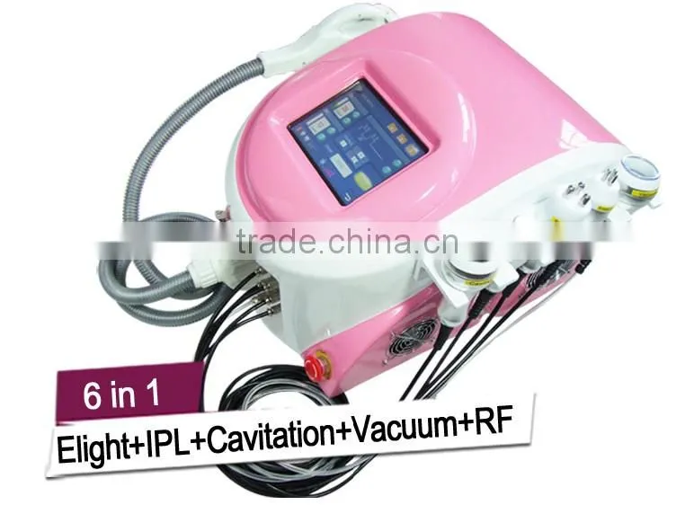2014 best-effective 6 handles lumea ipl hair removal system wth Cavitation RF