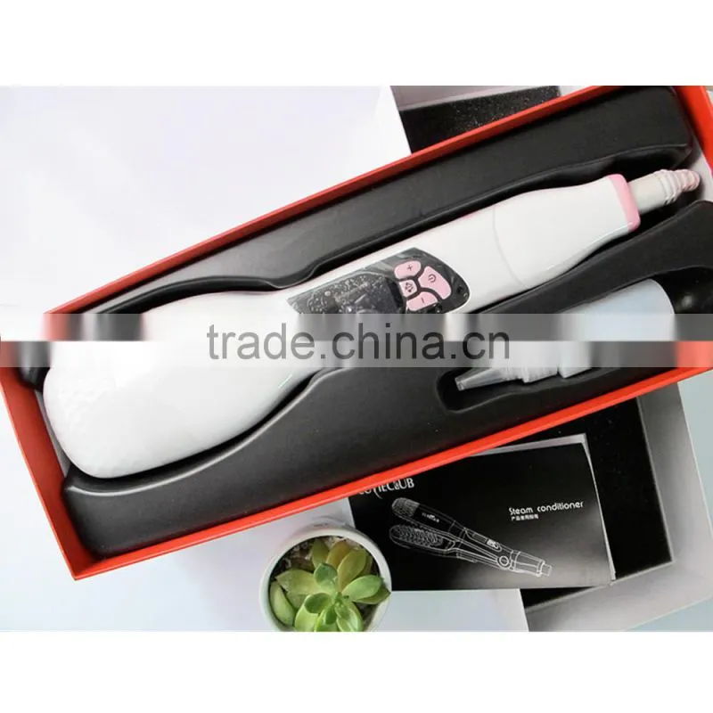 Electric Smart Steam Automatic LCD Temperature Control Brush Hair Straightener