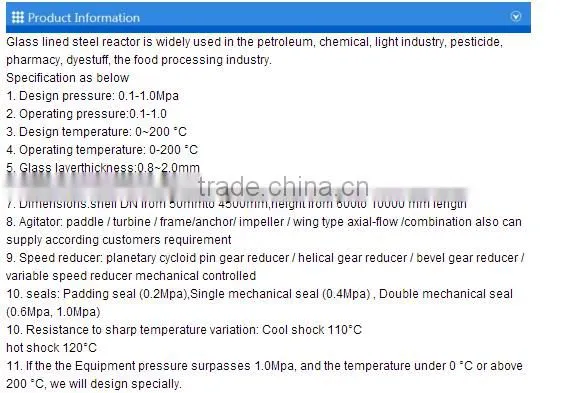 high quality glass reactor 200l with great price