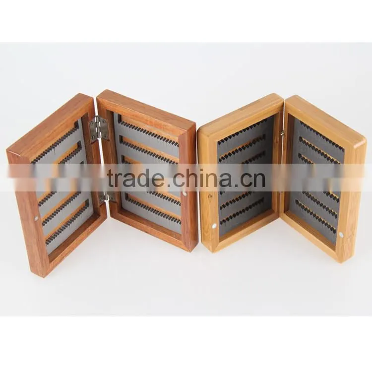 Wooden fly fishing box