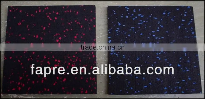 Interlocking Rubber Sport Matting with Colorful EPDM Speckles