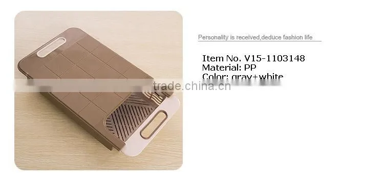 Multifunction Kitchen PP Plastic cutting Board With Drawer