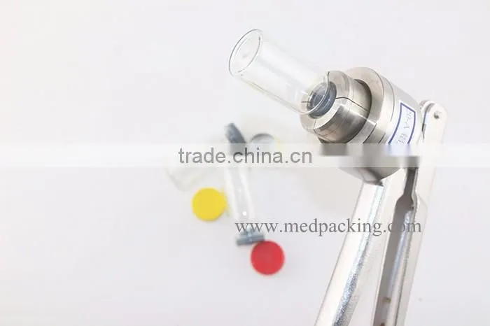 100sets/ lot 10ml Glass Vials+20mm Vial Stopper + 20mm Flip off Caps + 1pcs 20mm Vial Cap Crimp machine