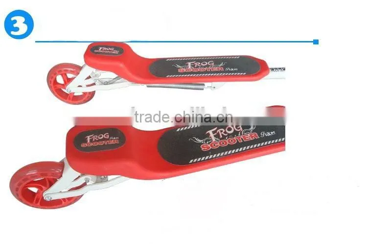 Good quality!!!large adult frog kick scooter 3 wheels