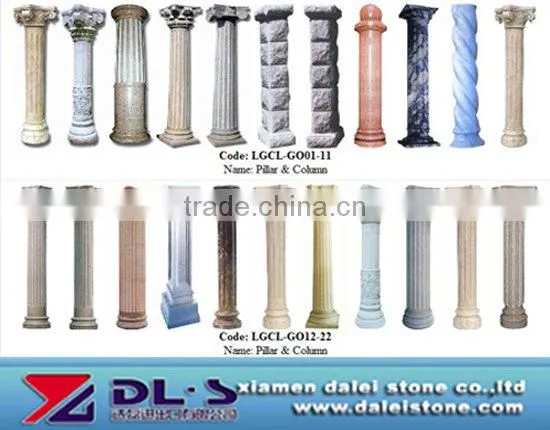 stone roman pillar and column