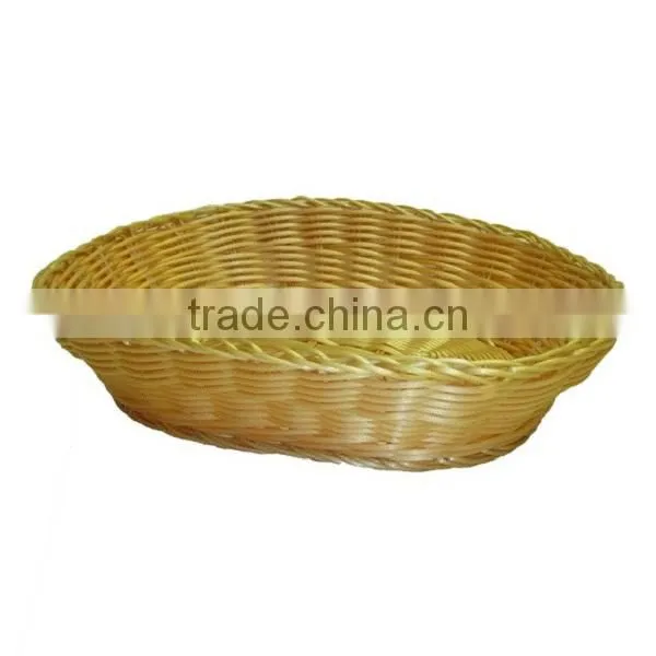 Hand woven plastic wicker basket for sales