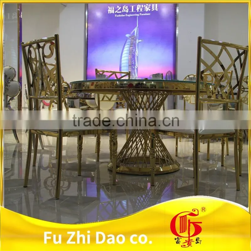 Foshan furniture market high-class brief stainless steel chair for sale