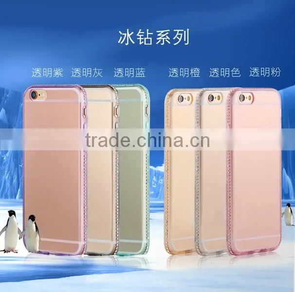 Custom shockproof TPU diamond phone case for iPhone 6 6Plus