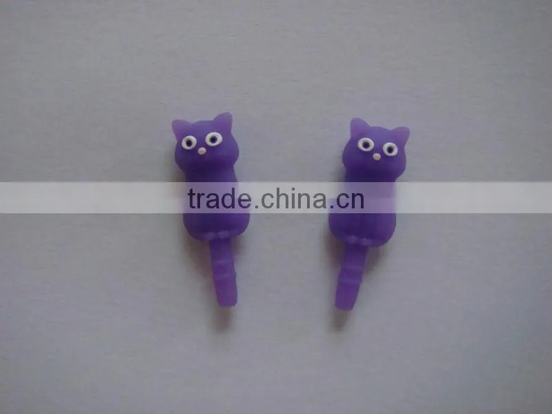 wholesale mobile phone accessories customized designs cute headphone anti dust plug