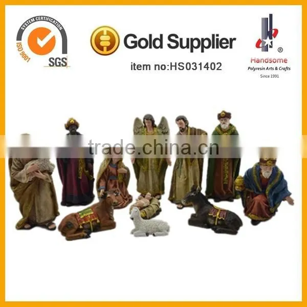 8'' Antique Christmas Resin Nativity Set 11/S nativity scene figurines