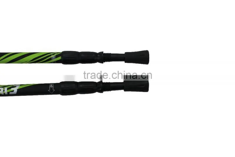 TUV approved trekking pole, walking stick, 3 sections, internal lock, Alu, SZ15348