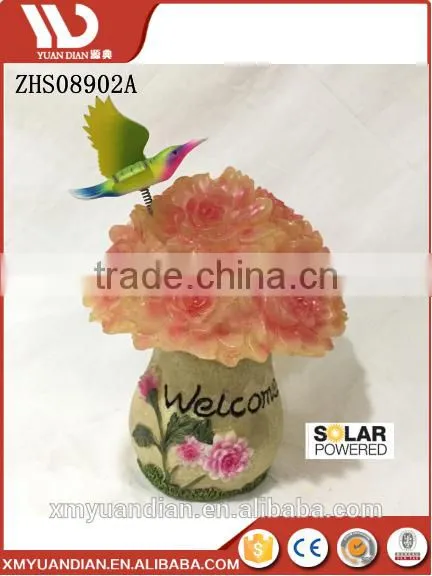 Chinese Best Supplier Pop Style Resin Mushroom Solar Flower