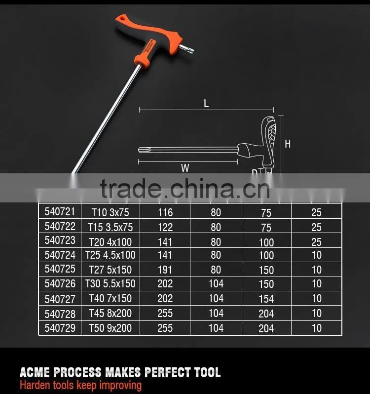 T-handle torx hex key wrench handle tools