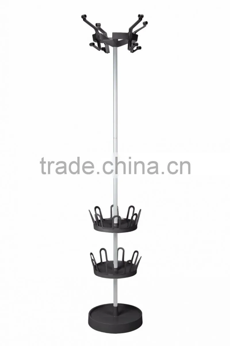 Home product shoe holder with clothes rack, colorful metal hat and coat hanger rack