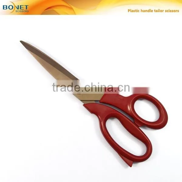 S14015S FDA qualified 9" plastic handle professional tailor different types of scissors