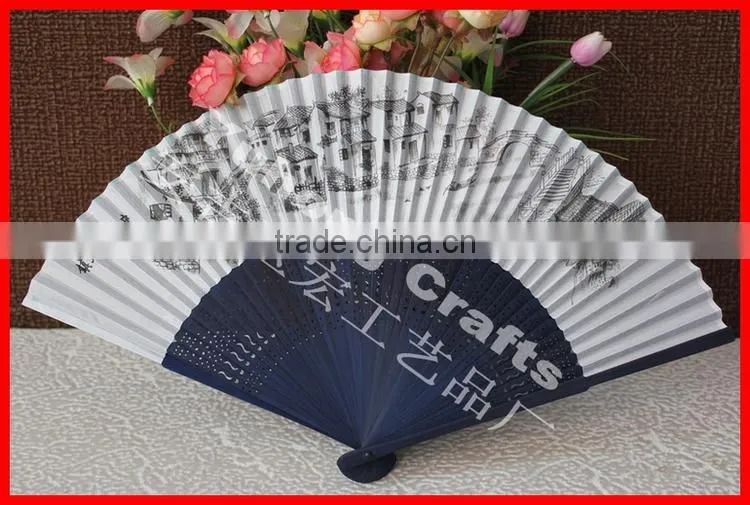 High quality advertising fan with scenery painting