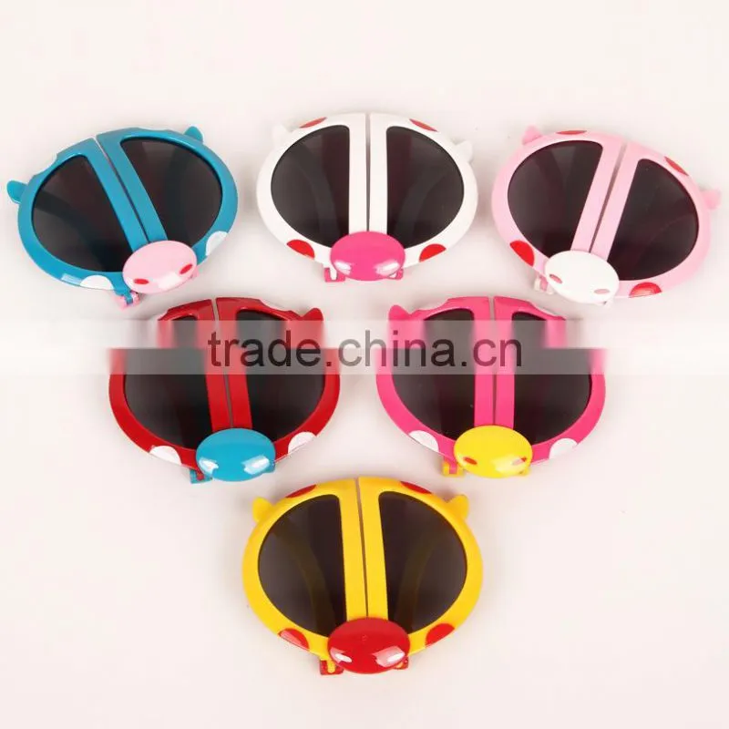 New Style Folding Sun Glasses Lovely Cartoon Plastic Sunglasses For Kids