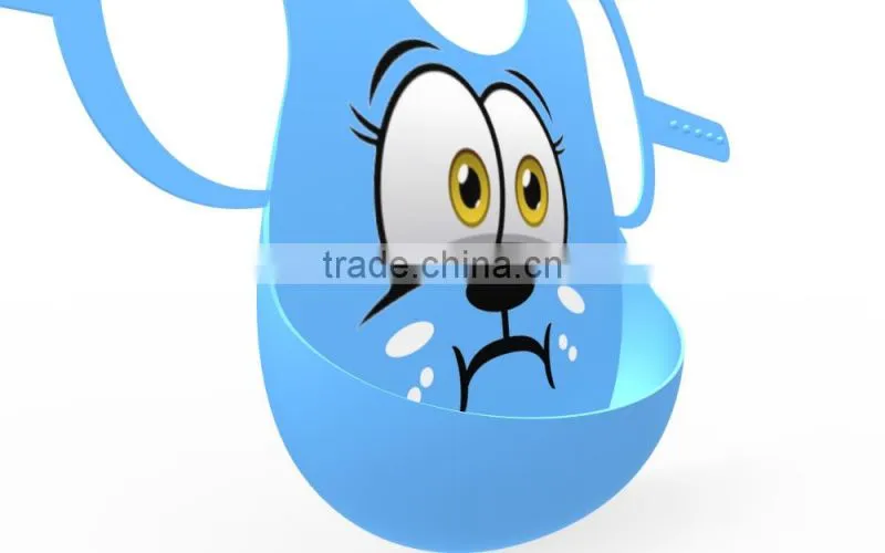 FDA/LFGB printed baby bib,custom silicone bib for baby /adult