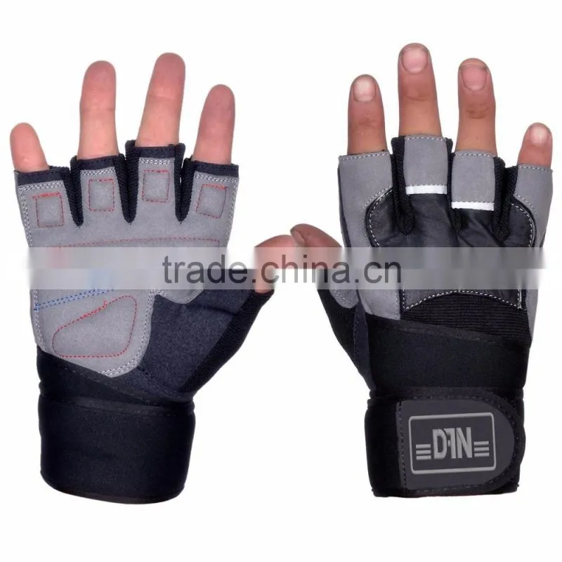 Professional Custom Weight Lifting Gloves with Embroidery Silicon Printing