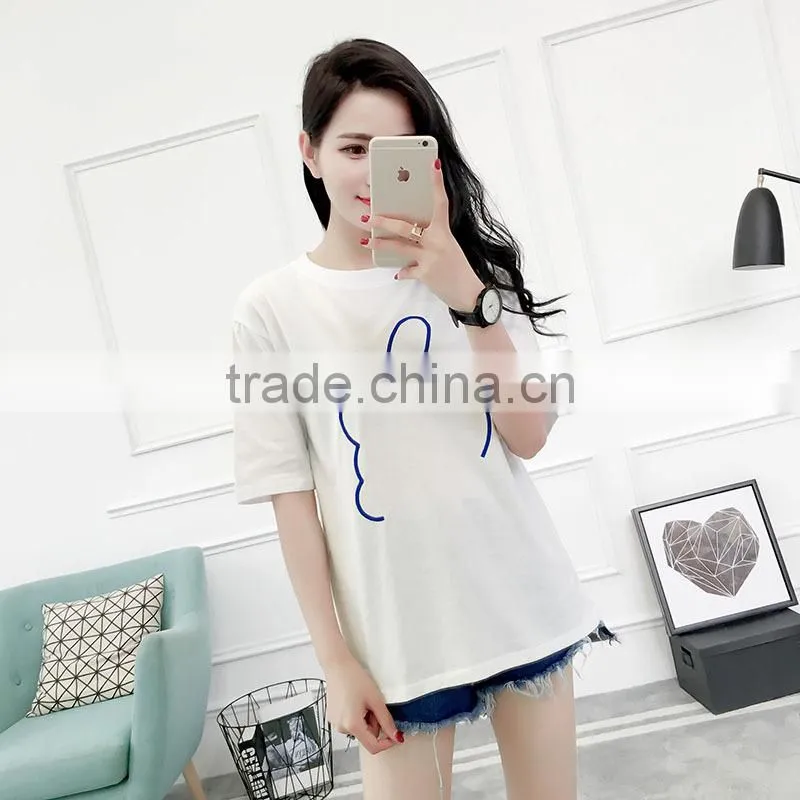 Women's Short Sleeve Letter Print T Shirts Custom Printing T Shirts