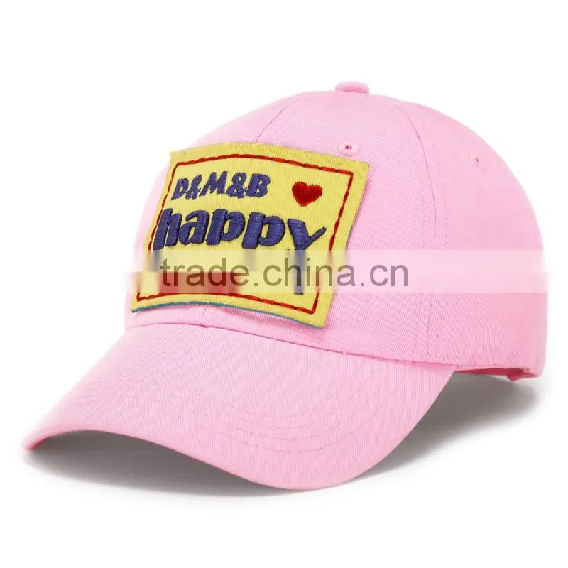 Custom Heavy Brushed Cotton Twill applique Baseball Cap Hat / 3D EmbroideryCheap Baseball Cap Hat