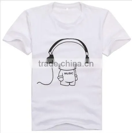 Custom single color cotton fashion men beautiful t shirt