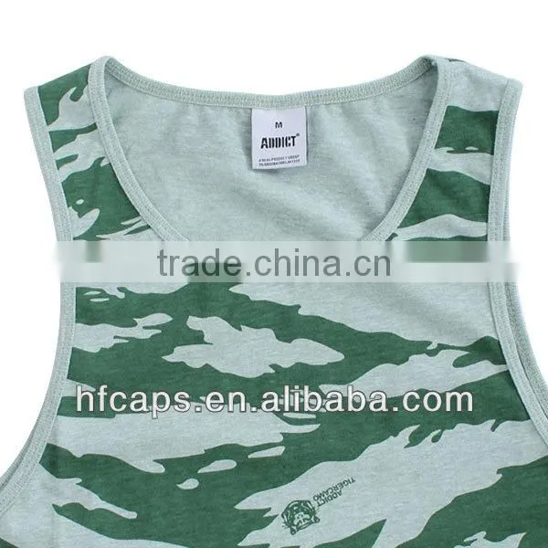 All Over Print Camo Cheap Custom Mens Wholesale Tank Top