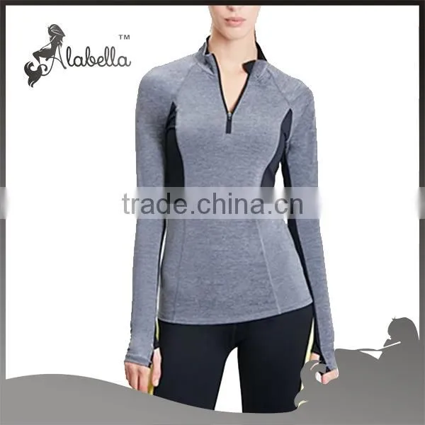 Running jacket with front zipper High collar hoodie