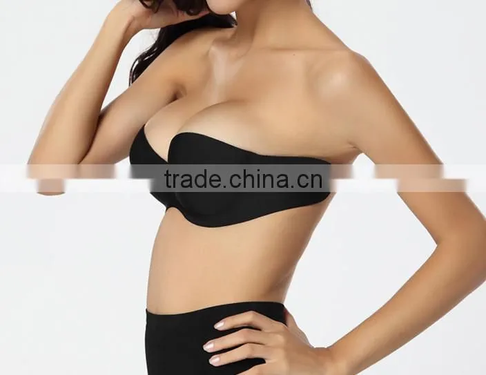 Girl sexy 3/4 thin cup push up invisible bra